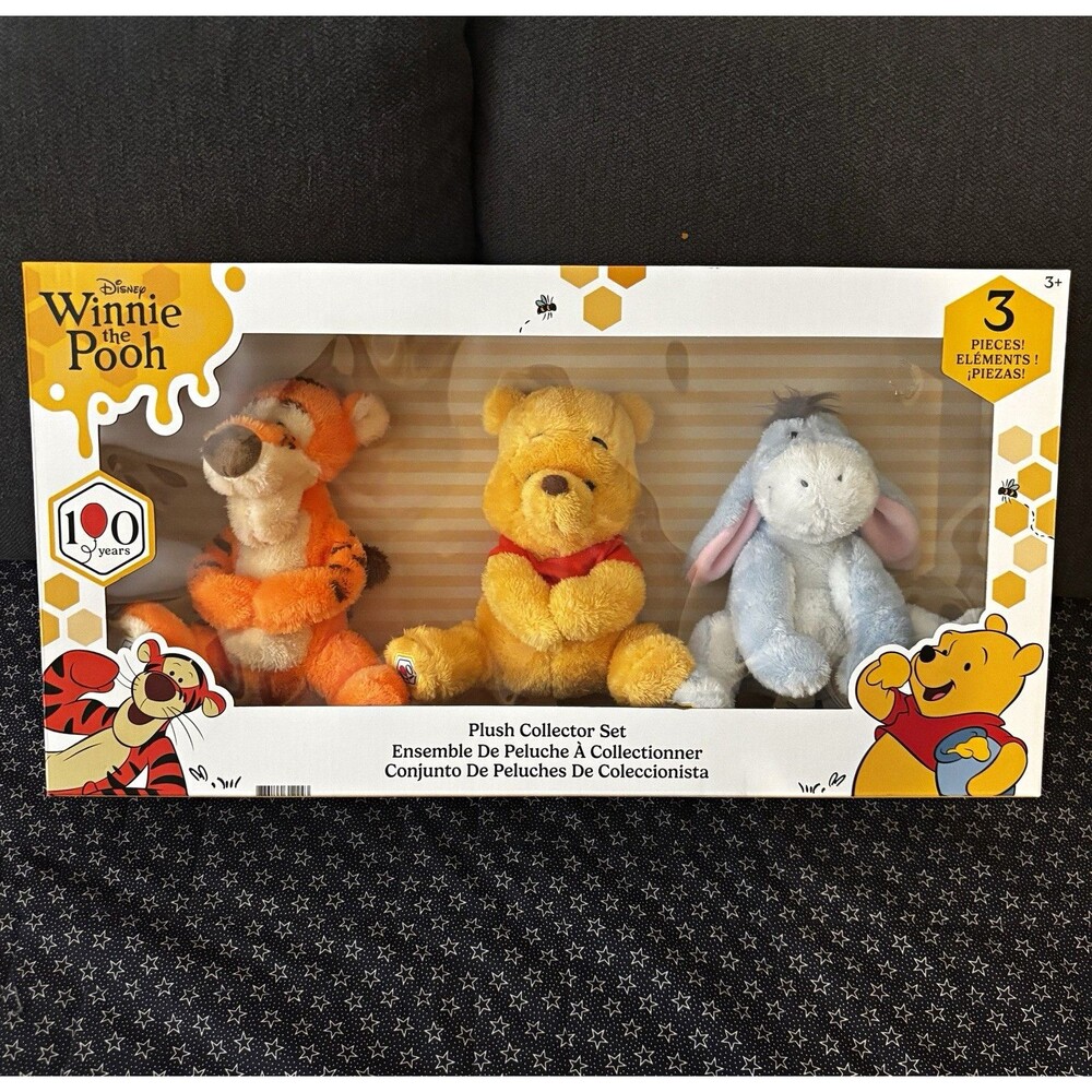Disney Winnie the Pooh Plush Collector Set 3-Piece Pooh Tigger Eeyore